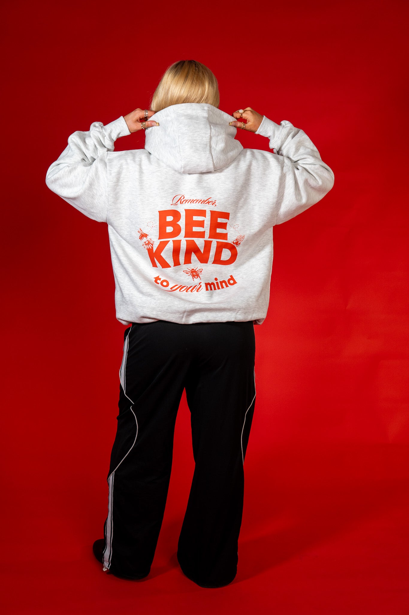 Bee Kind | Premium Heavyweight Hoodie grey