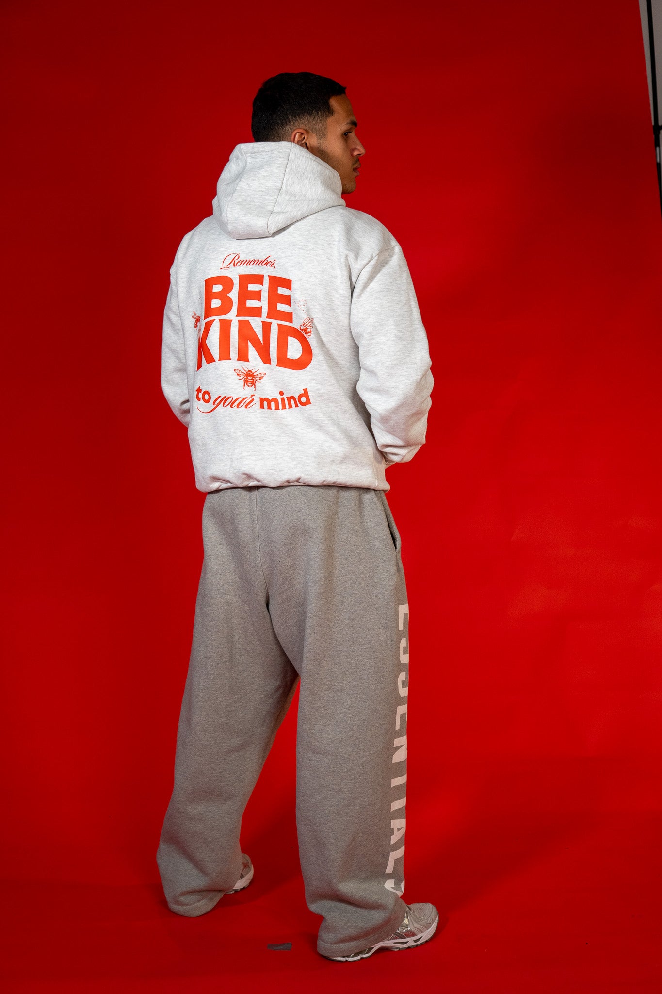 Bee Kind | Premium Heavyweight Hoodie grey