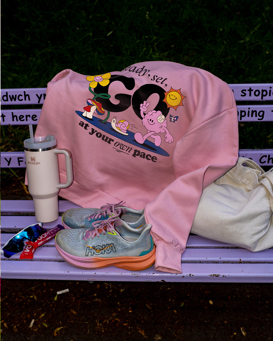 Go at your own pace | Premium Heavyweight Hoodie