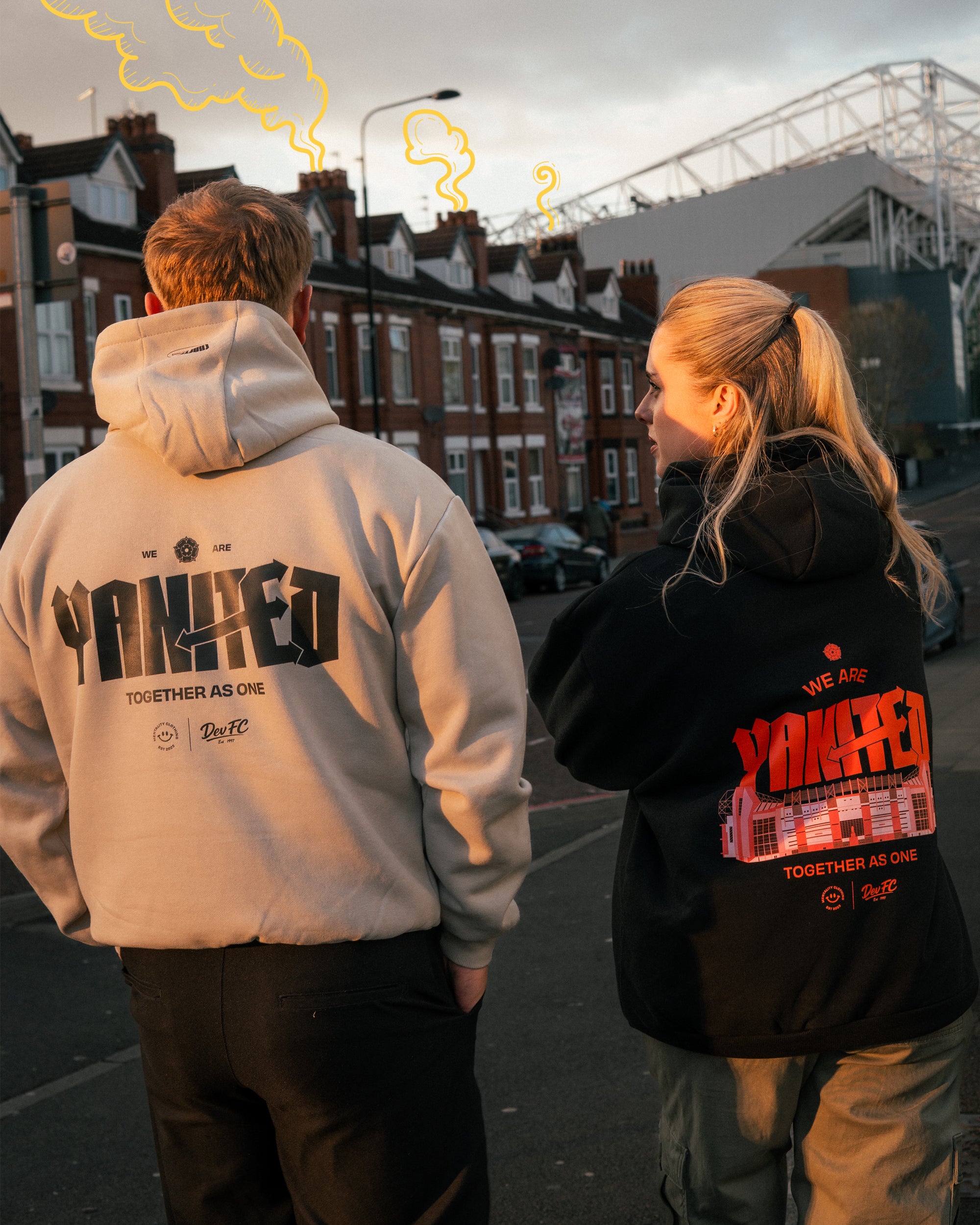 W are Yanited text | Premium Heavyweight Hoodie